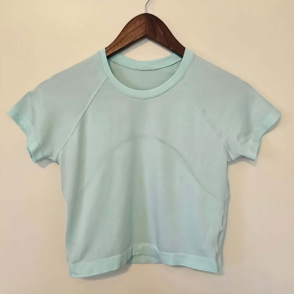 Lululemon Swiftly Tech Cropped Short Sleeve Shirt Mint - Picture 2 of 8